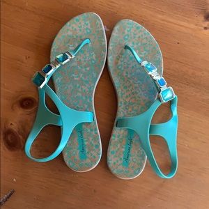 American Eagle sandals with jewels
